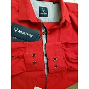 Allen Solly Red Long Sleeve Button Up Shirt Mens Size 40 NWT!